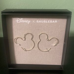 Disney BaubleBar Mickey hoop earrings